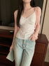 Spring Spiece Lacey Border Tank Tops